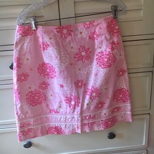 Lilly Pulitzer Pink Flowered Skirt